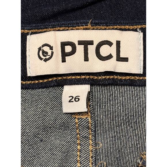 PTCL Ethikal Brand Moto Stitched Skinny Ankle Jeans Size 26 Blue Mid Rise Casual - Picture 6 of 9